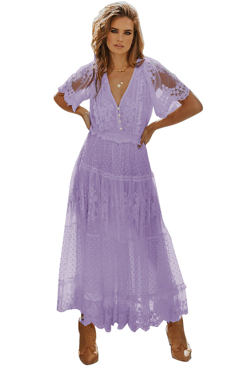 Luminous Dawn Lace Gown