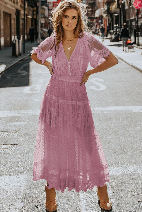 Luminous Dawn Lace Gown