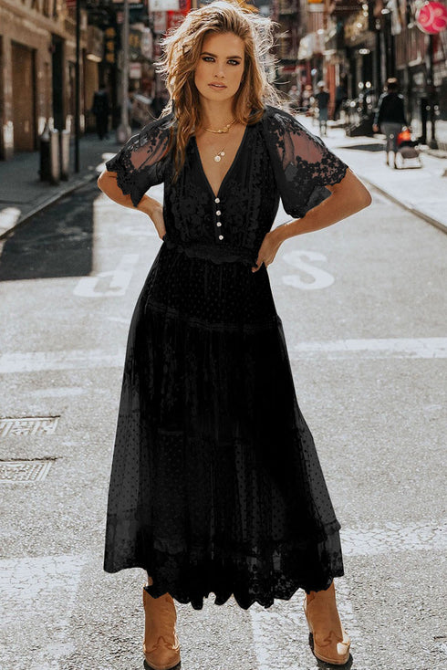 Luminous Dawn Lace Gown