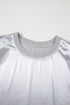 Luminous Metallic Sheen Crew Neck Satin Finish Shift Tank Top