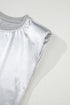 Luminous Metallic Sheen Crew Neck Satin Finish Shift Tank Top