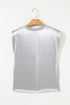 Luminous Metallic Sheen Crew Neck Satin Finish Shift Tank Top