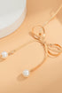 Lustrous Bow Detail Plated Metal Chain Necklace