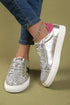 Lustrous Star Print Round Toe Slip On Flat Shoes