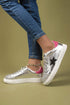 Lustrous Star Print Round Toe Slip On Flat Shoes