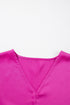 Luxe Satin Touch V Neck Dolman Blouse