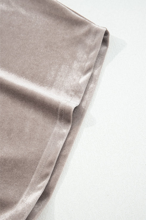 Luxe Velvet Open Front Draped Sleeve Kimono