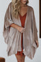 Luxe Velvet Open Front Draped Sleeve Kimono