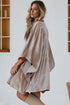 Luxe Velvet Open Front Draped Sleeve Kimono