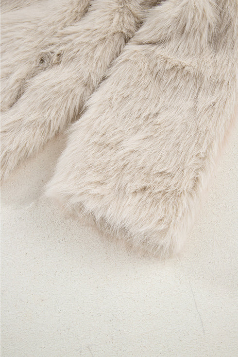 Luxurious Faux Fur Large Collar Statement Coat