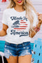 Made In America Lips Graphic Print Crew Neck Tee