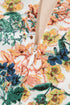Magnolia Blossoms Ruffled V-Neck Dress