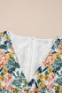 Magnolia Blossoms Ruffled V-Neck Dress