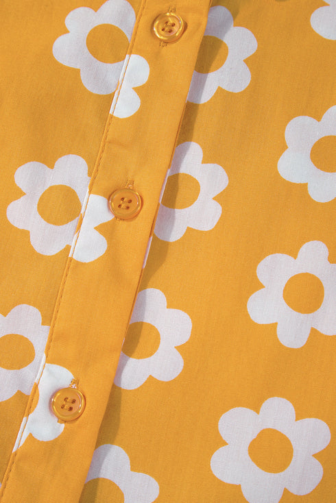 Magnolia Morning Floral Button-Down Collared Maxi Dress
