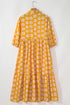Magnolia Morning Floral Button-Down Collared Maxi Dress