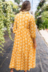 Magnolia Morning Floral Button-Down Collared Maxi Dress