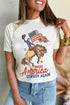 Make America Cowboy Again Patriotic Rodeo Graphic Tee Shirt