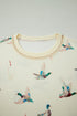 Mallard Duck Print Oversized Tee Drawstring Short Set