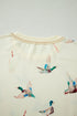 Mallard Duck Print Oversized Tee Drawstring Short Set