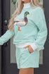 Mallard Duck Western Stripe Mock Neck Sweatshirt Graphic Set