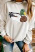Mallard Graphic Crew Neck Western Pullover Sweatshirt