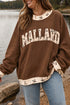 Mallard Patch Embroidered Trim Western Crewneck Sweatshirt