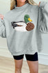 Mallard Printed Mock Neck Western Pullover Sweatshirt