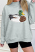 Mallard Printed Mock Neck Western Pullover Sweatshirt