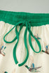 Mallard Printed Western Style Contrast Trim Short Set