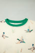 Mallard Printed Western Style Contrast Trim Short Set