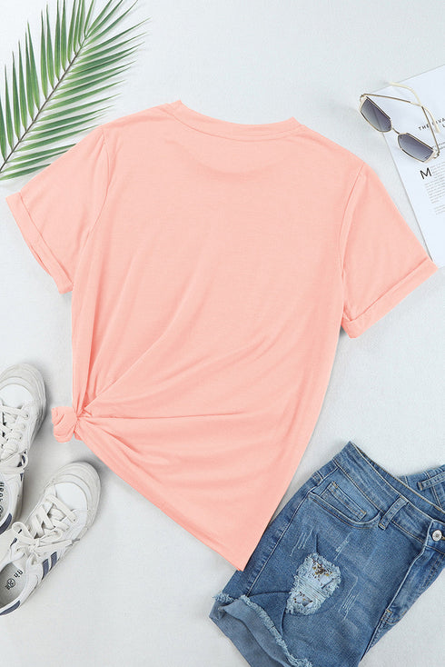 Mama Checkered Graphic Print Casual Short Sleeve Shirt
