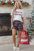 Mama Claus Graphic Tee And Nutcracker Print Lounge Set