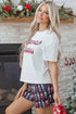 Mama Claus Graphic Tee And Nutcracker Print Lounge Set
