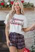 Mama Claus Graphic Tee And Nutcracker Print Lounge Set