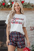 Mama Claus Graphic Tee And Nutcracker Print Lounge Set