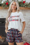 Mama Claus Graphic Tee And Nutcracker Print Lounge Set