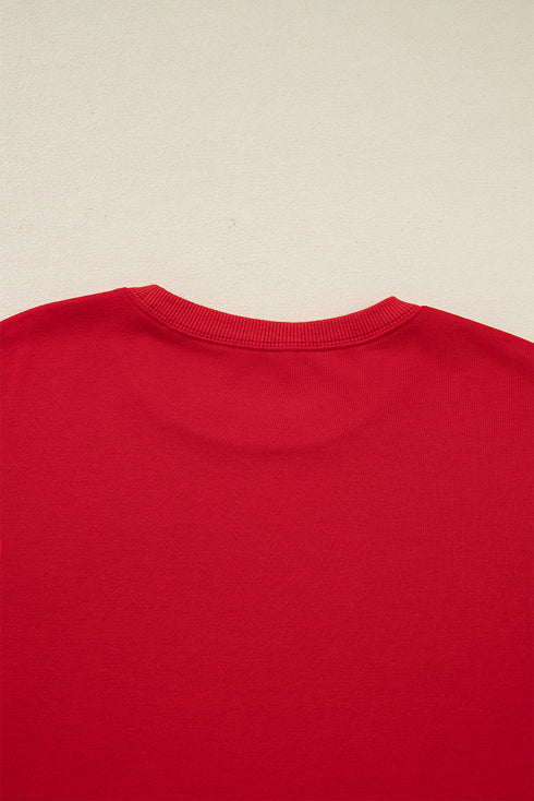 Mama Graphic Plaid Print Crewneck Pullover And Pants Lounge Set