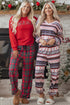 Mama Graphic Plaid Print Crewneck Pullover And Pants Lounge Set