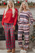 Mama Graphic Plaid Print Crewneck Pullover And Pants Lounge Set