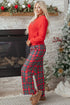 Mama Graphic Plaid Print Crewneck Pullover And Pants Lounge Set