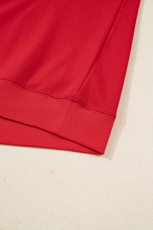 Mama Graphic Plaid Print Crewneck Pullover And Pants Lounge Set