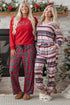 Mama Graphic Plaid Print Crewneck Pullover And Pants Lounge Set