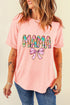 Mama Graphic Print Bow Detail Crewneck T Shirt