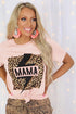 Mama Leopard Lightning Print Graphic T-Shirt