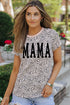 Mama Leopard Print Graphic Short Sleeve T Shirt