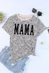 Mama Leopard Print Graphic Short Sleeve T Shirt