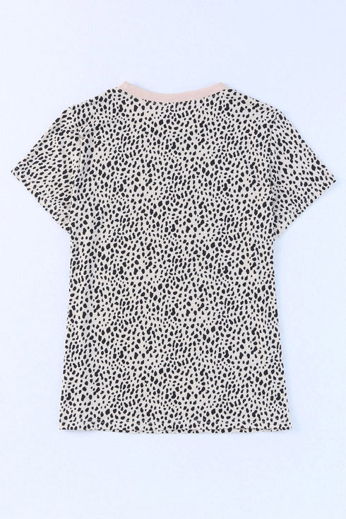 Mama Leopard Print Graphic Short Sleeve T Shirt