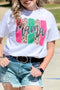 Mama Letter Graphic Brush Stroke Short Sleeve T Shirt