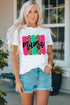 Mama Letter Graphic Brush Stroke Short Sleeve T Shirt