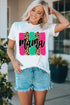 Mama Letter Graphic Brush Stroke Short Sleeve T Shirt